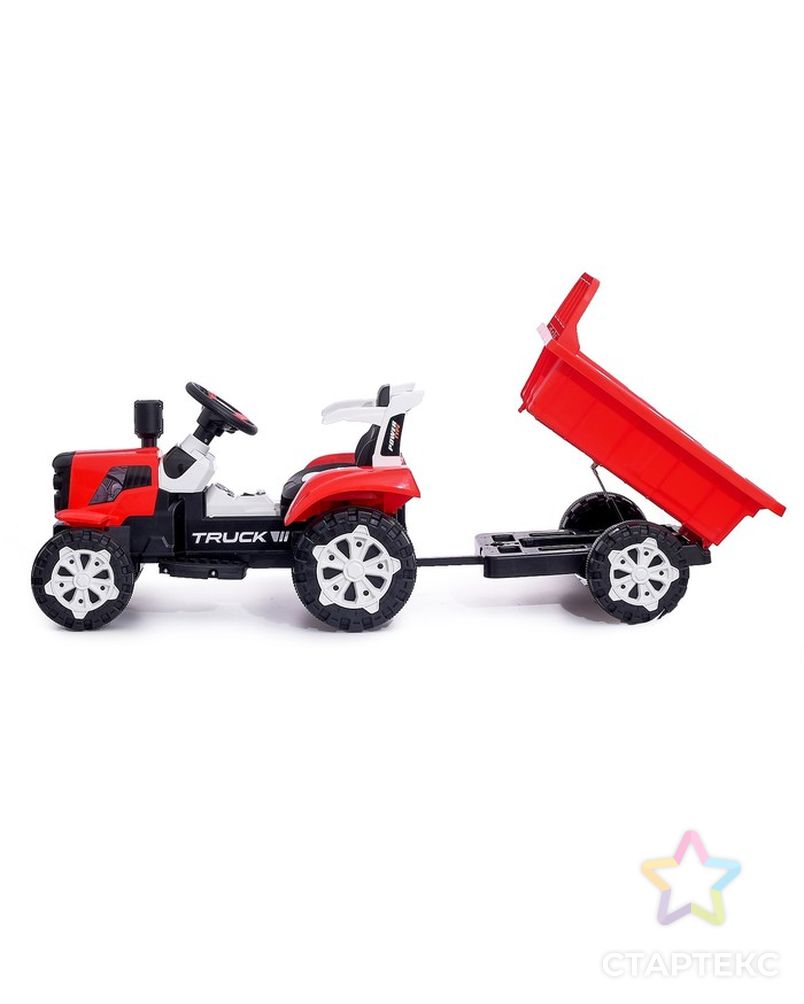Электромобиль «Трактор», с прицепом, 2 мотора, цвет красный арт. СМЛ-78629-1-СМЛ0004650197 3