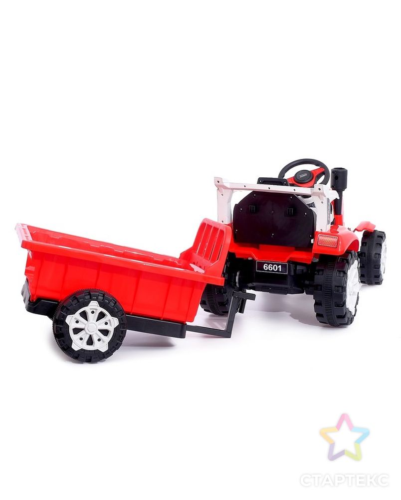 Электромобиль «Трактор», с прицепом, 2 мотора, цвет красный арт. СМЛ-78629-1-СМЛ0004650197 5