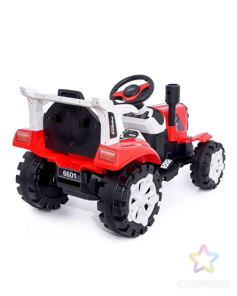 Электромобиль «Трактор», с прицепом, 2 мотора, цвет красный арт. СМЛ-78629-1-СМЛ0004650197 8