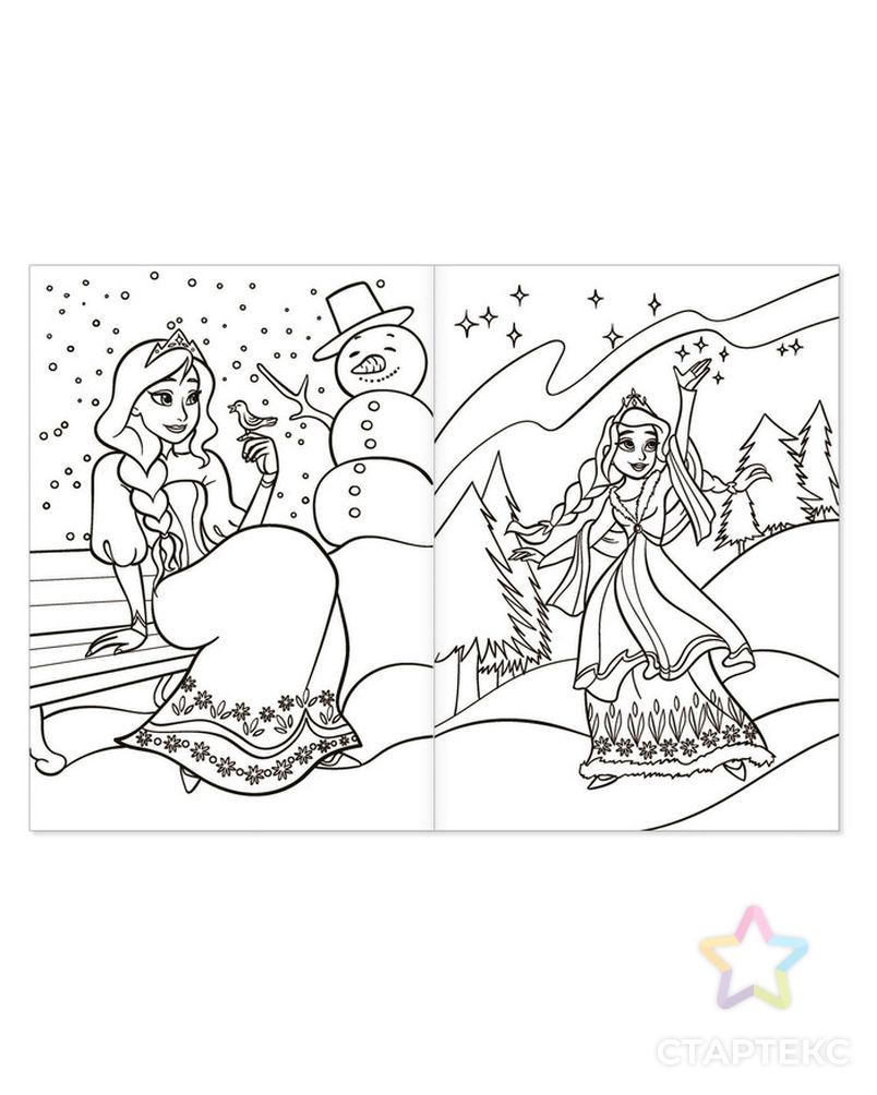 Раскраски для девочек набор «Принцессы», 6 шт. по 16 стр., формат А4 арт. СМЛ-75415-1-СМЛ0004662387 3