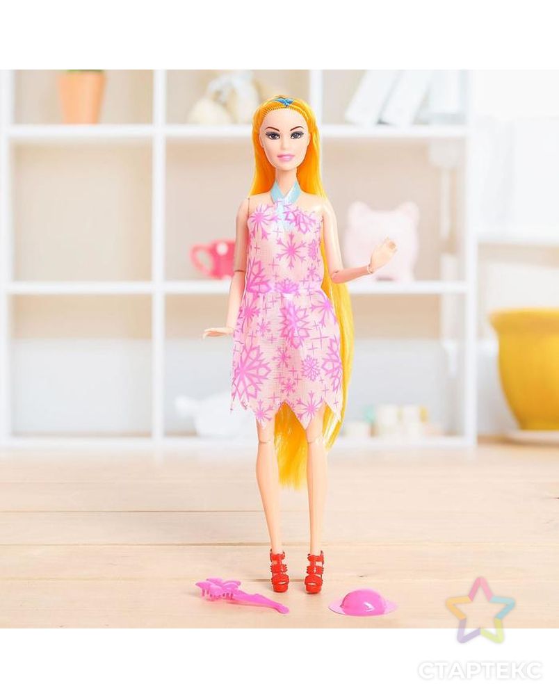 Кукла-модель шарнирная «Оля» в платье, с аксессуарами арт. СМЛ-79473-1-СМЛ0004669792 2