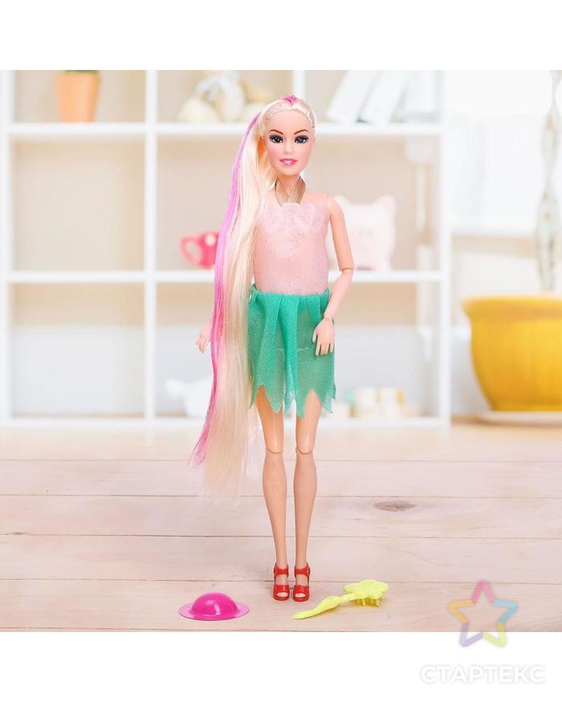 Кукла-модель шарнирная «Оля» в платье, с аксессуарами арт. СМЛ-79473-1-СМЛ0004669792 4
