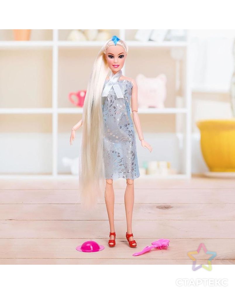 Кукла-модель шарнирная «Оля» в платье, с аксессуарами арт. СМЛ-79473-1-СМЛ0004669792 5