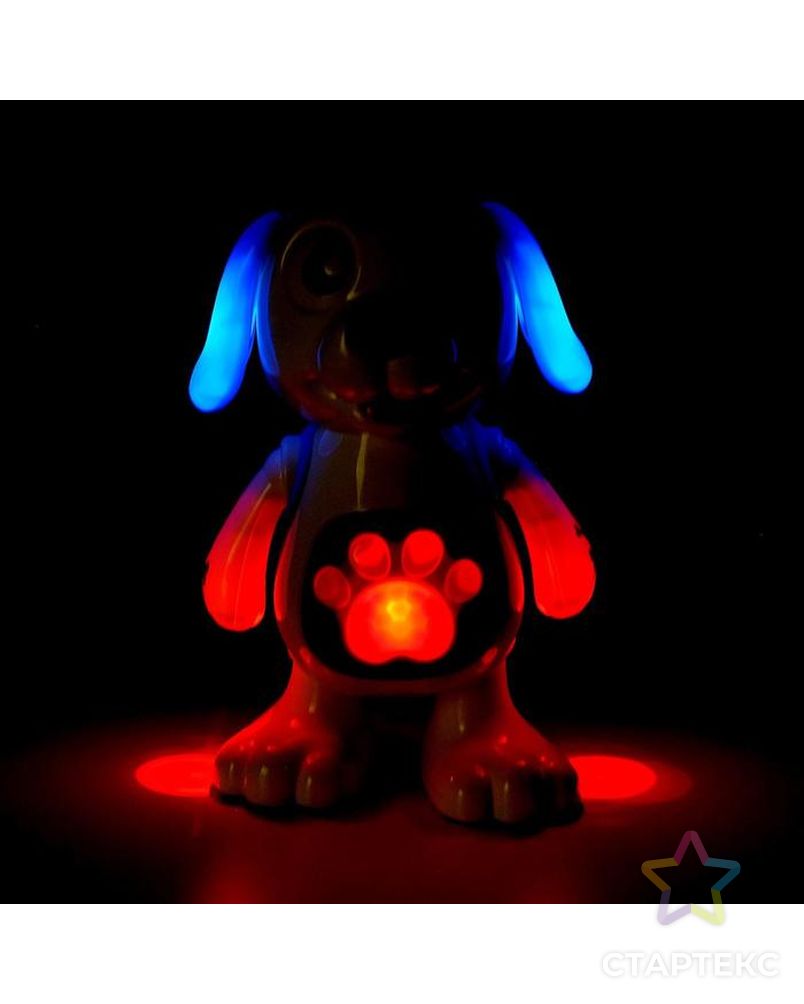 Игрушка «Собачка», работает от батареек, танцует, световые и звуковые эффекты арт. СМЛ-78744-1-СМЛ0004669855 4