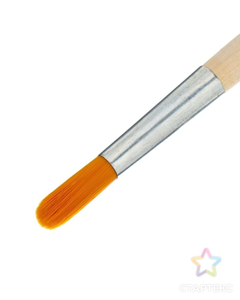 Кисть Синтетика Круглая № 9 (диаметр обоймы 9 мм; длина волоса 28 мм), деревянная ручка, Calligrata арт. СМЛ-205857-1-СМЛ0004670556 2