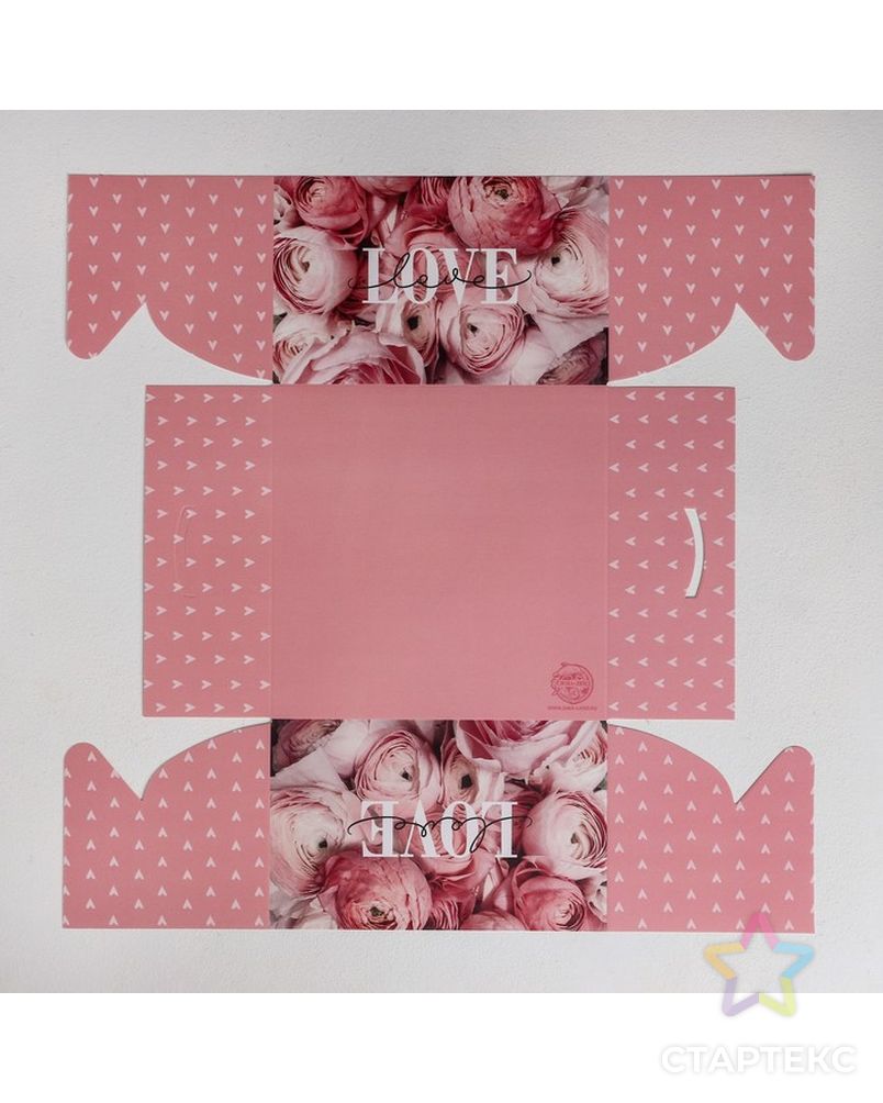 Коробка для капкейка LOVE, 16 × 16 × 10 см арт. СМЛ-85482-1-СМЛ0004675052 4