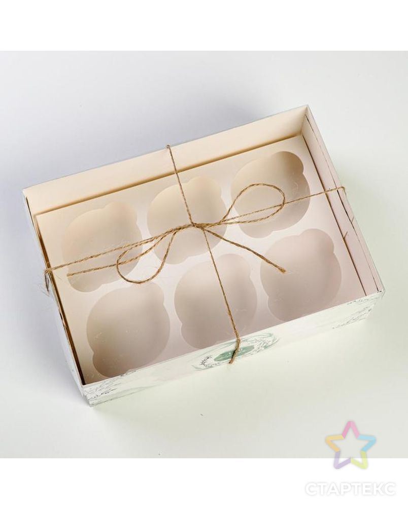 Коробка для капкейка «Для тебя», 23 × 16 × 7.5 см арт. СМЛ-86292-1-СМЛ0004675075 2