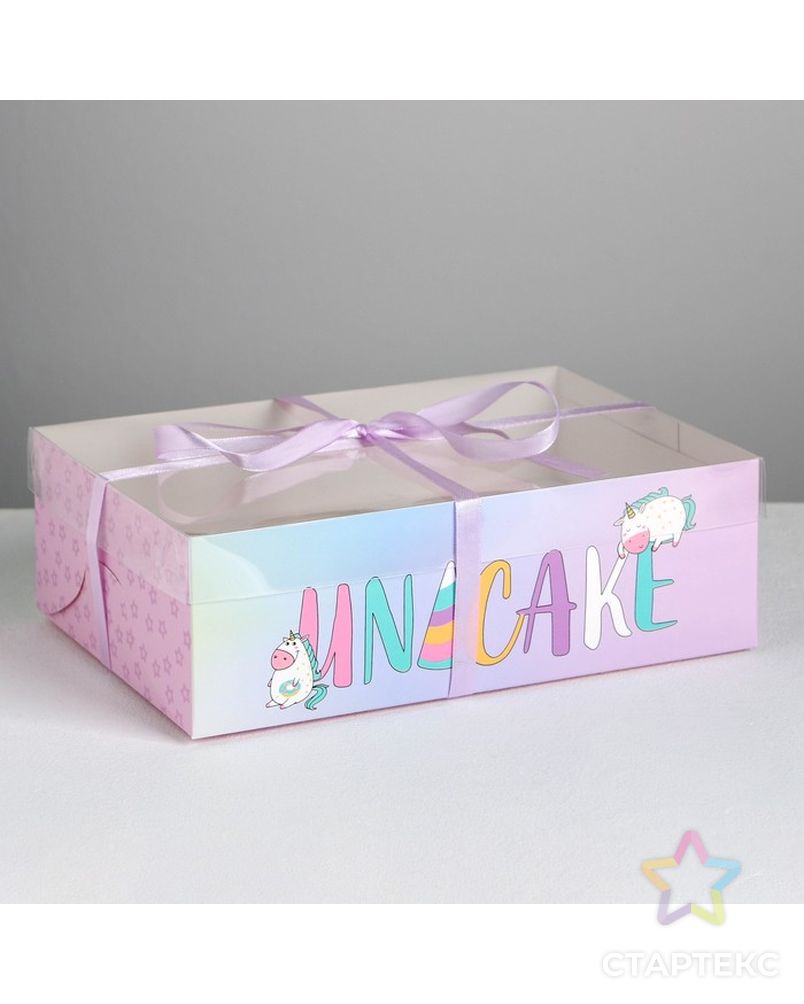Коробка для капкейка Unicake, 23 × 16 × 7.5 см арт. СМЛ-85815-1-СМЛ0004675078 1