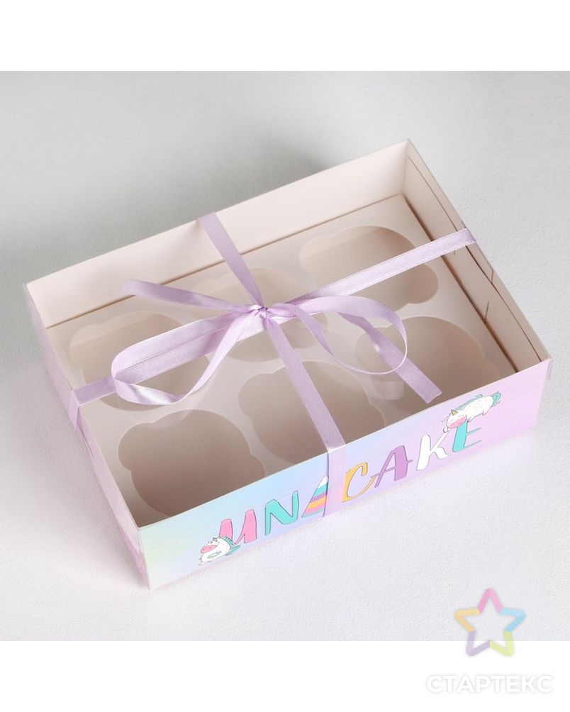Коробка для капкейка Unicake, 23 × 16 × 7.5 см арт. СМЛ-85815-1-СМЛ0004675078 2