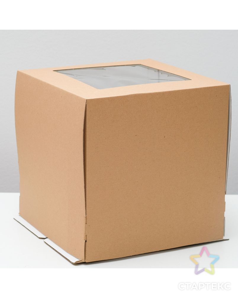Кондитерская коробка, с окном, розовая, 30 х 30 х 30 см арт. СМЛ-101596-7-СМЛ0004686593 2