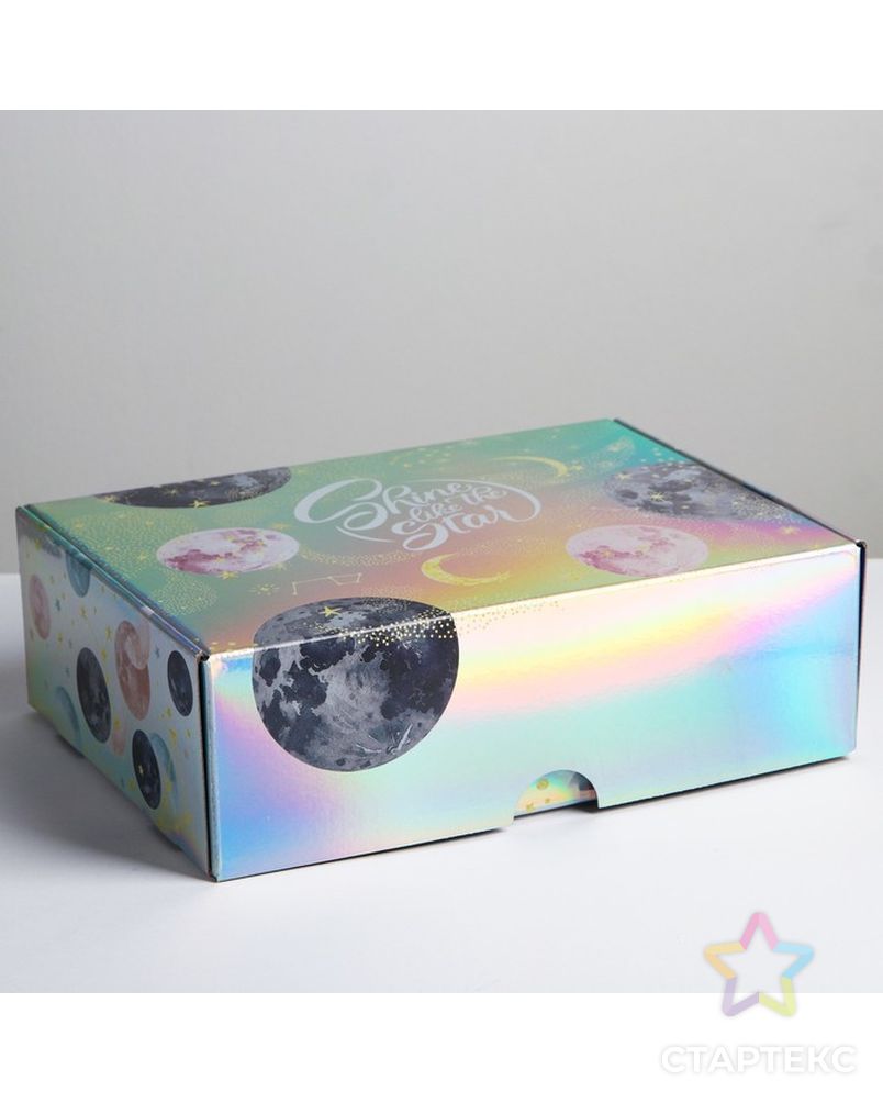 Складная коробка Shine, 30,5 × 22 × 9,5 см арт. СМЛ-78876-1-СМЛ0004687523 1