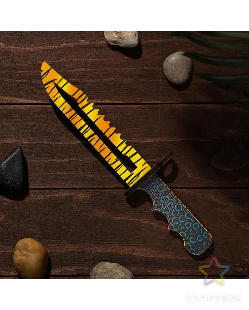 Сувенир деревянный «Штык нож», жёлтый леопард арт. СМЛ-127650-1-СМЛ0004697430 1
