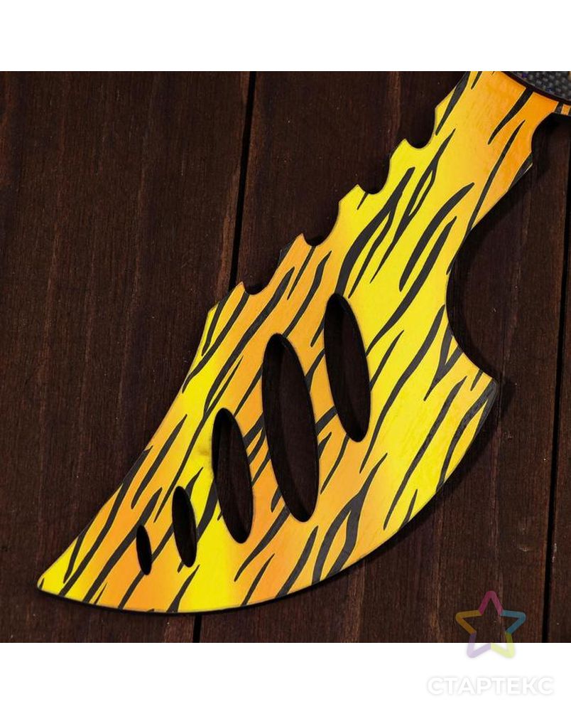 Сувенир деревянный «Топор», жёлтый леопард арт. СМЛ-92163-1-СМЛ0004697436 4
