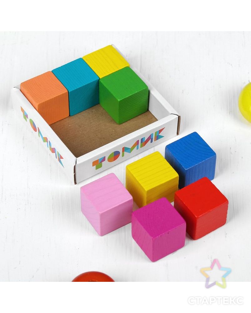 Кубики «Мини» 9 шт., в ассортименте, кубик: 2.7 × 2.7 см арт. СМЛ-75462-1-СМЛ0004700027 2