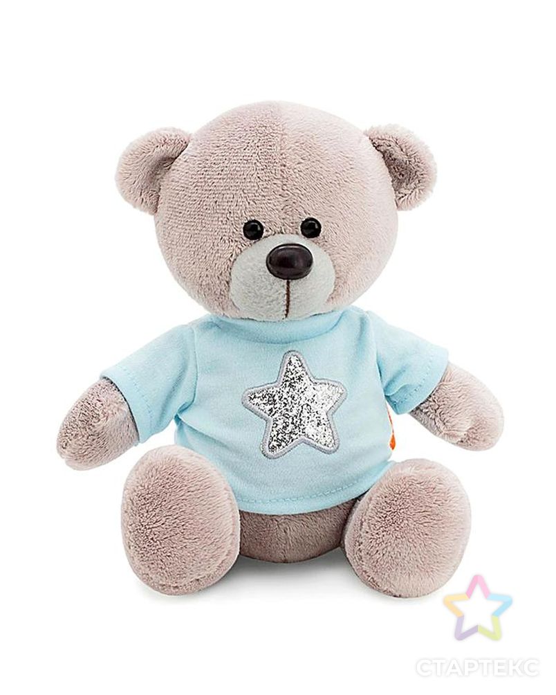 Мягкая игрушка «Медведь Топтыжкин» звезда, цвет серый 25 см арт. СМЛ-99822-1-СМЛ0004700203 1