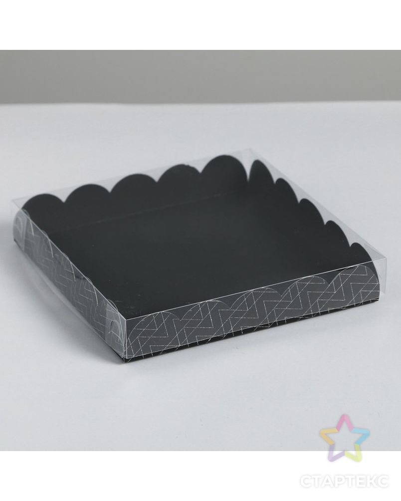 Коробка для кондитерских изделий с PVC-крышкой Present, 18 × 18 × 3 см арт. СМЛ-79967-1-СМЛ0004711905 2