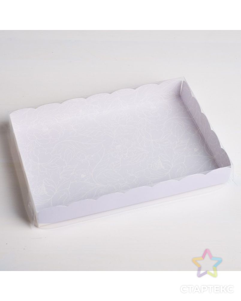 Коробка для кондитерских изделий с PVC-крышкой Just for you, 22 × 15 × 3 см арт. СМЛ-80727-1-СМЛ0004711939 2