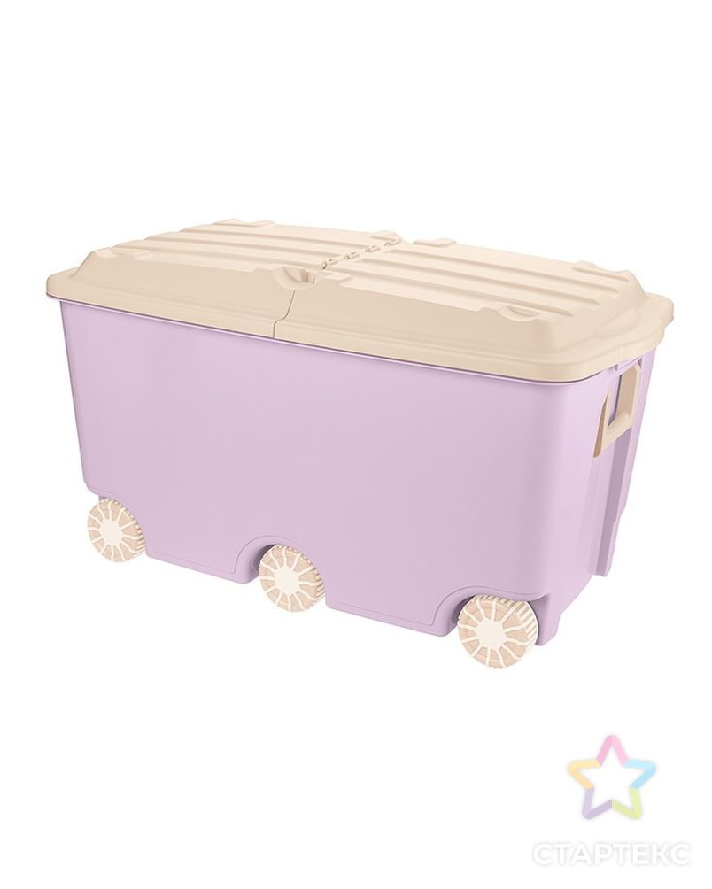 Ящик для игрушек на колёсах, цвет розовый арт. СМЛ-75438-1-СМЛ0004718602 1