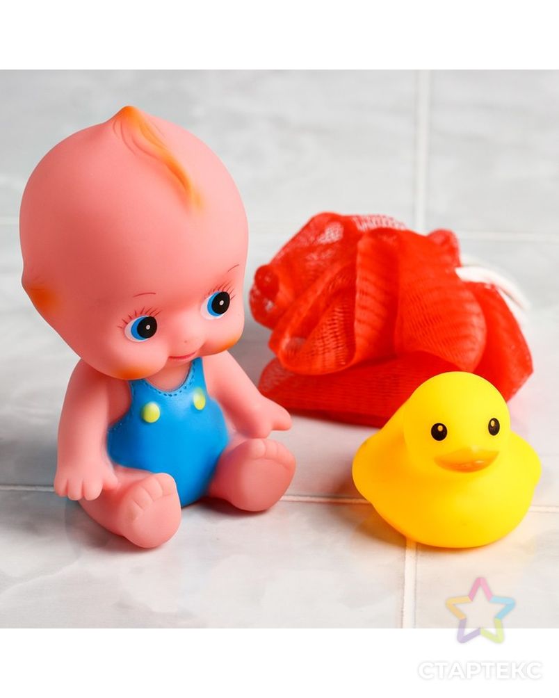 Набор  игрушек для купания «Пупсик в  ванне», 5 предметов арт. СМЛ-79895-1-СМЛ0004724382 4