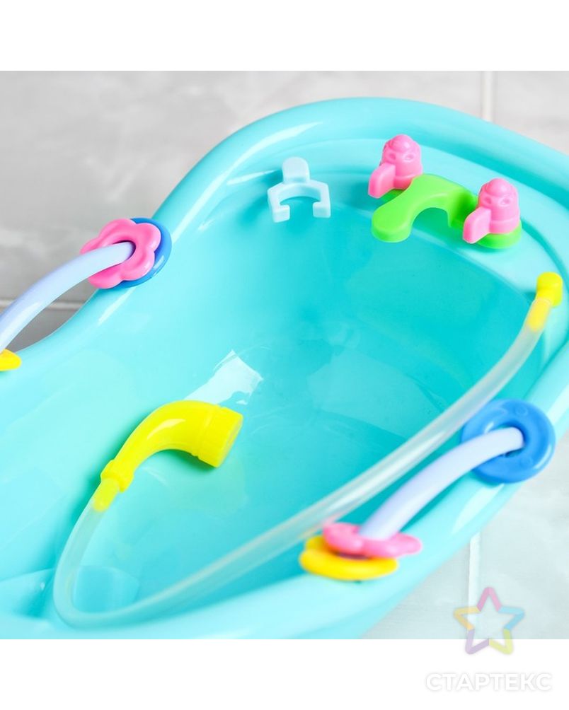 Набор  игрушек для купания «Пупсик в  ванне», 5 предметов арт. СМЛ-79895-1-СМЛ0004724382 5