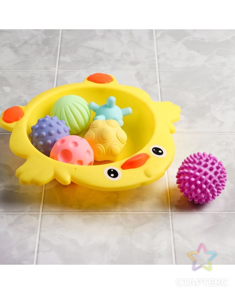 Набор игрушек для купания «Цыпленок с шариками», цвет МИКС арт. СМЛ-146114-1-СМЛ0004724386 10