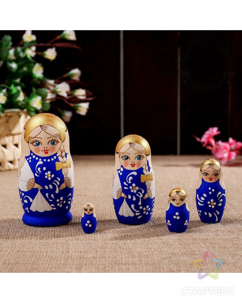 Матрешка "Жженка", синяя, 5 кукольная арт. СМЛ-139432-1-СМЛ0004724792 1