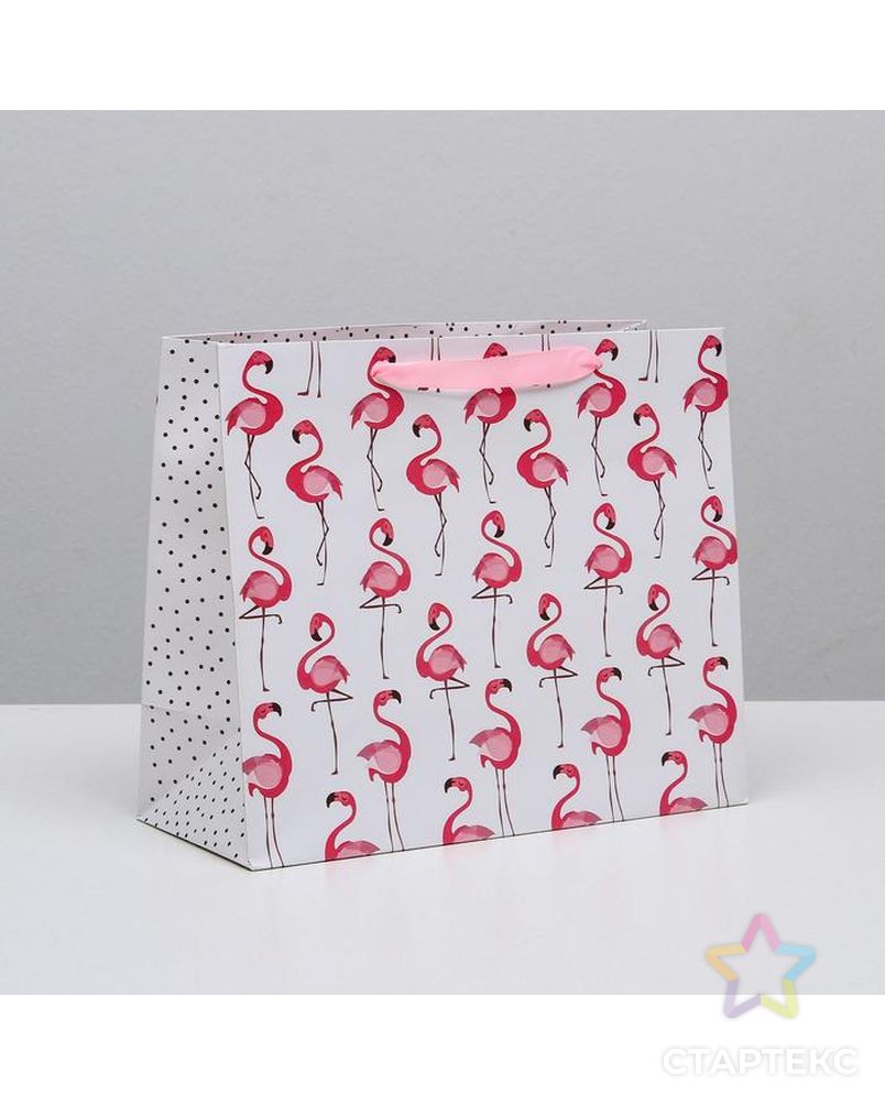 Пакет ламинированный горизонтальный «Фламинго», ML 27 × 23 × 11,5 см арт. СМЛ-101135-1-СМЛ0004725112 1