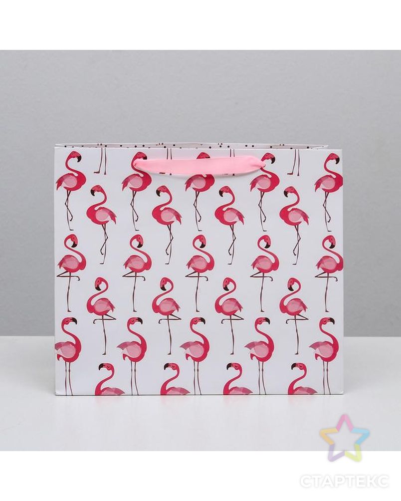 Пакет ламинированный горизонтальный «Фламинго», ML 27 × 23 × 11,5 см арт. СМЛ-101135-1-СМЛ0004725112 2