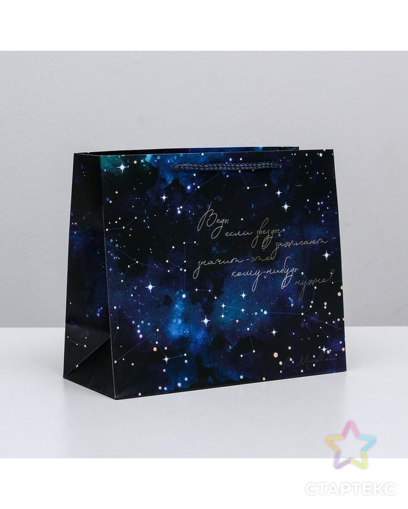 Пакет ламинированный горизонтальный «Звёзды», MS 23 × 18 × 10 см арт. СМЛ-101171-2-СМЛ0004733807 1