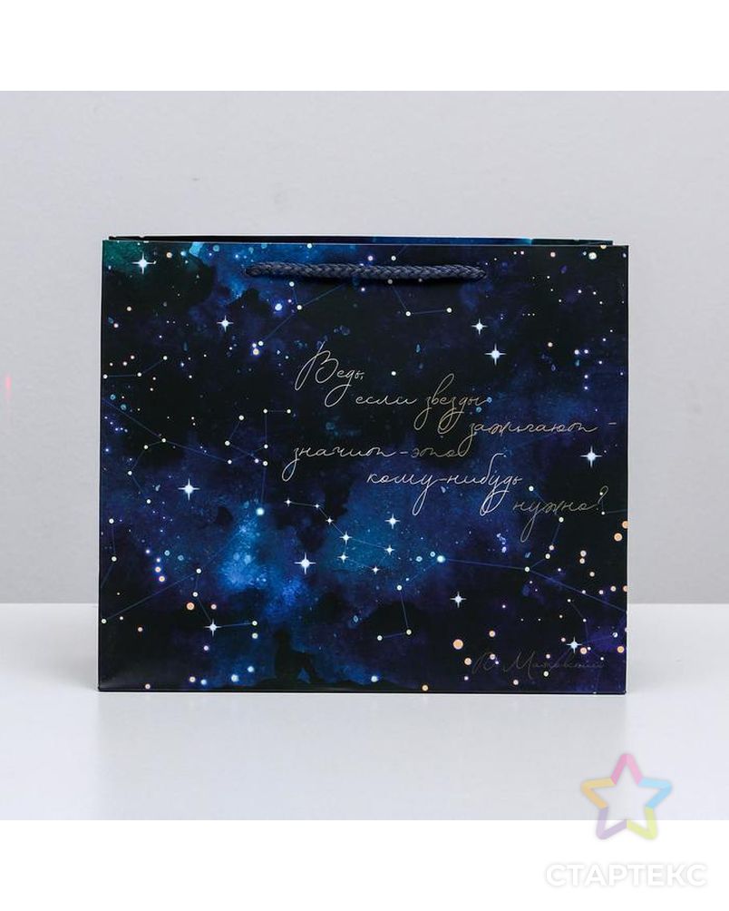 Пакет ламинированный горизонтальный «Звёзды», MS 23 × 18 × 10 см арт. СМЛ-101171-2-СМЛ0004733807 2