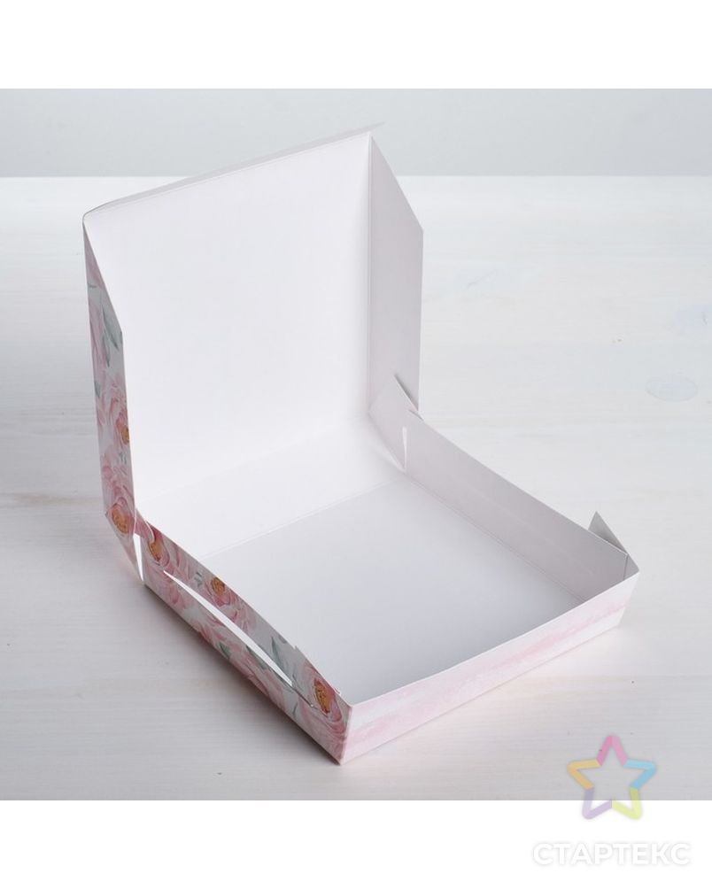Коробка складная «Нежность», 14 × 14 × 3,5 см арт. СМЛ-78350-1-СМЛ0004746035 2