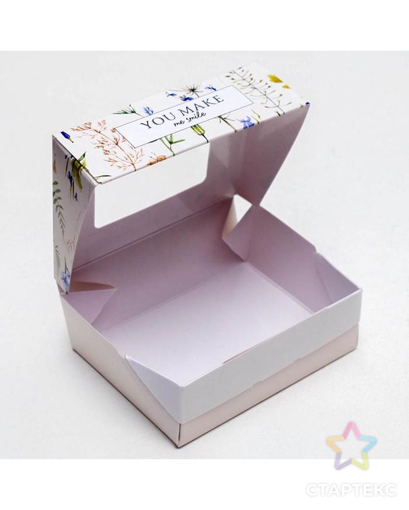 Коробка складная Flowers, 10 × 8 × 3.5 см арт. СМЛ-81890-1-СМЛ0004747415 2
