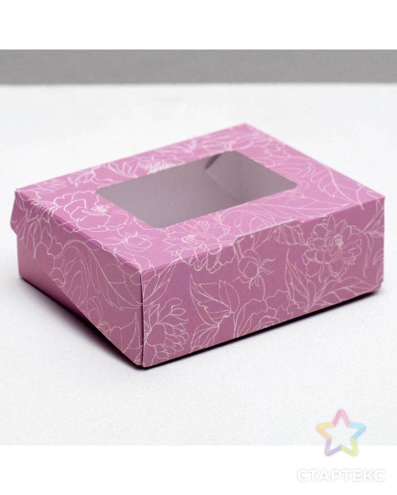 Коробка складная «Нежность», 10 × 8 × 3.5 см арт. СМЛ-80924-1-СМЛ0004747417 1