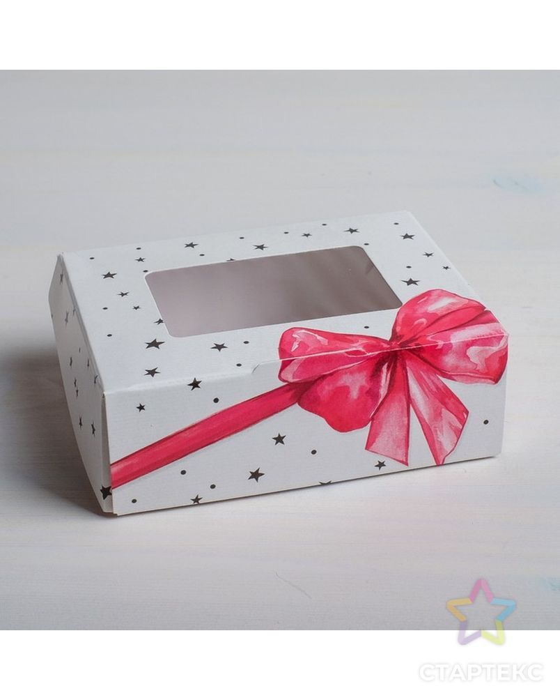 Коробка складная «Подарок», 10 × 8 × 3.5 см арт. СМЛ-80755-1-СМЛ0004747420 1