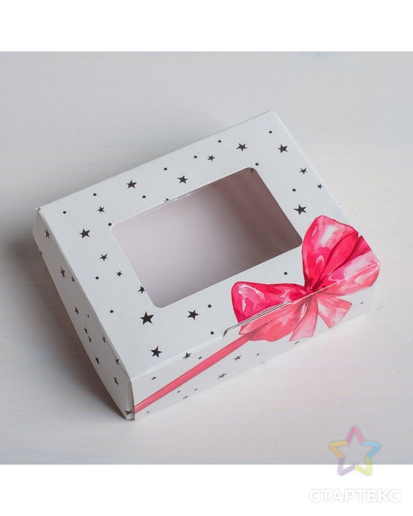 Коробка складная «Подарок», 10 × 8 × 3.5 см арт. СМЛ-80755-1-СМЛ0004747420 3
