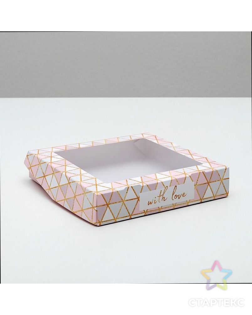 Коробка складная «Геометрия», 20 × 20 × 4 см арт. СМЛ-81368-1-СМЛ0004747444 1