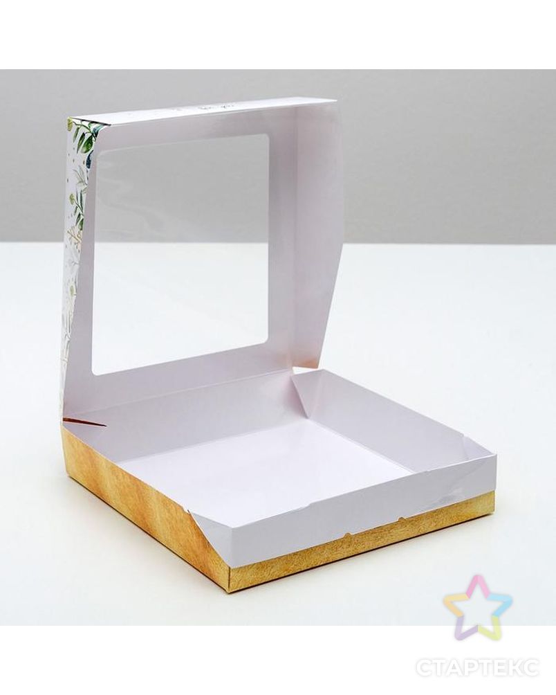Коробка складная Nature, 20 × 20 × 4 см арт. СМЛ-81369-1-СМЛ0004747452 2