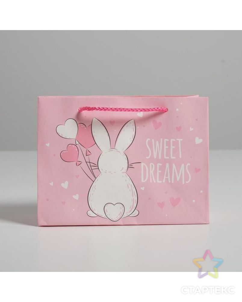 Пакет подарочный Sweet dreams, 14,5 × 19,5 × 8,5 см арт. СМЛ-105401-1-СМЛ0004783332 2