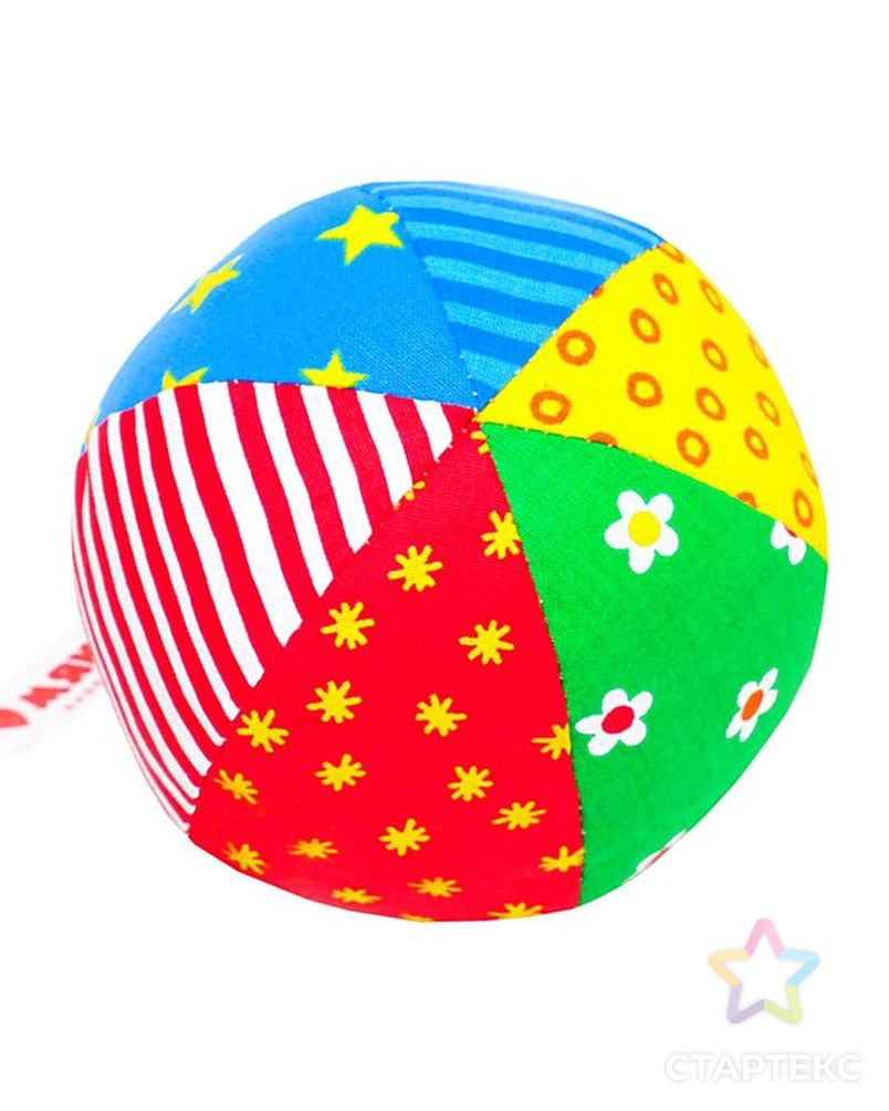 Развивающий мягкая погремушка «Мяч Радуга», цвета МИКС арт. СМЛ-56112-1-СМЛ0000478474 1
