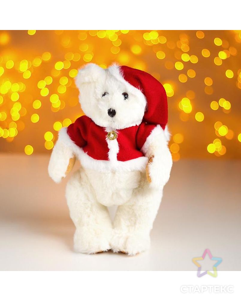 Мягкая игрушка "Мишка в костюме Деда Мороза" арт. СМЛ-108814-1-СМЛ0004790797 1