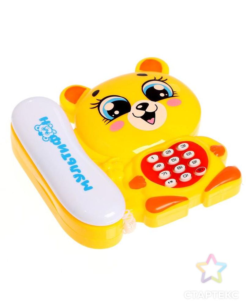 Телефон стационарный "Мишутка" цвет жёлтый, звук арт. СМЛ-89067-1-СМЛ0004793858 2