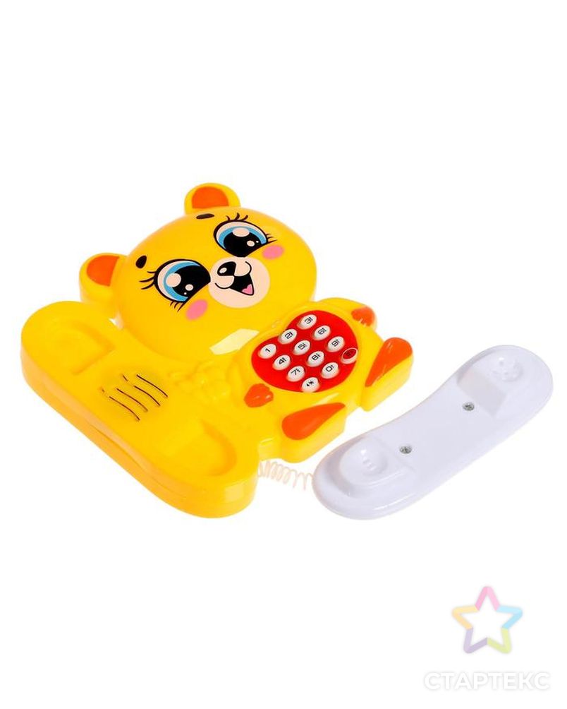Телефон стационарный "Мишутка" цвет жёлтый, звук арт. СМЛ-89067-1-СМЛ0004793858 3