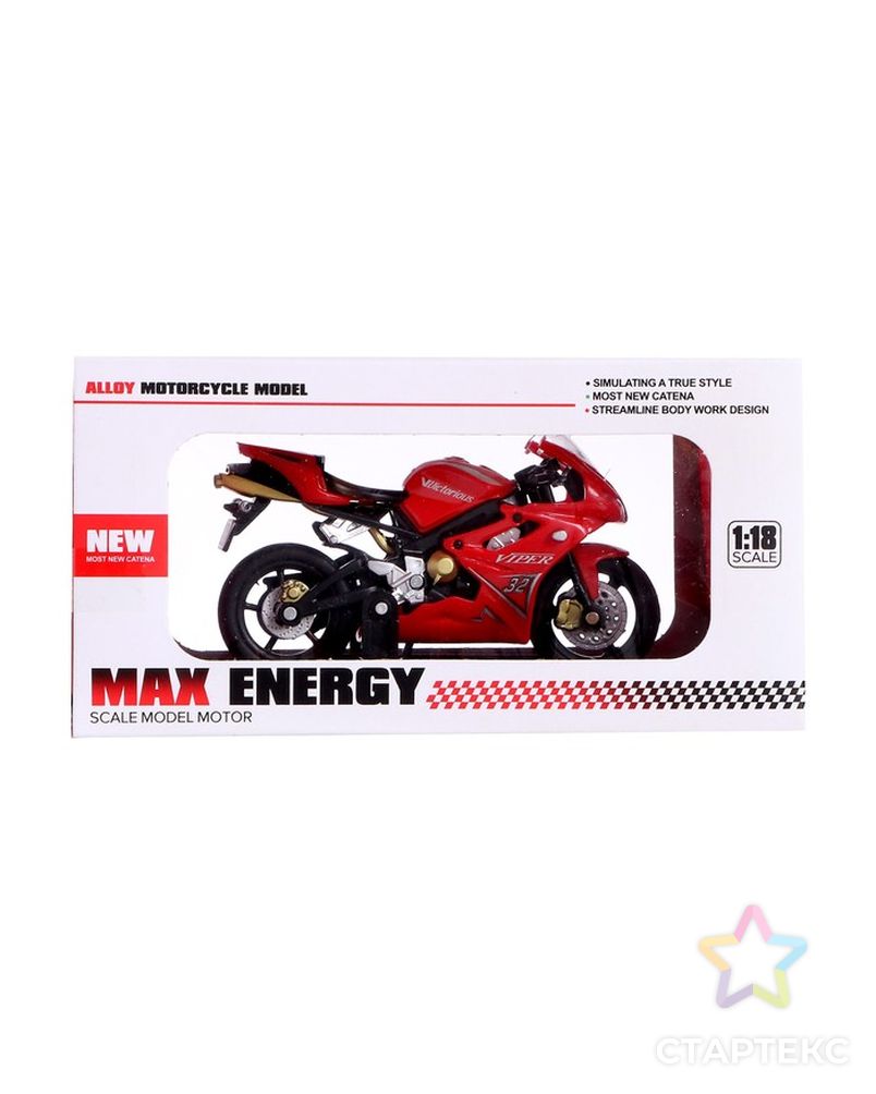 Мотоцикл металлический «Супер байк», масштаб 1:16, МИКС арт. СМЛ-84176-1-СМЛ0004803699 6