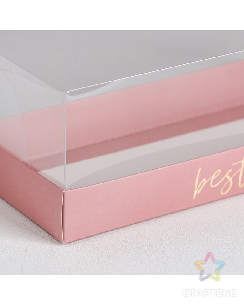 Коробка для десерта Best wishes, 26, 2 х 8 х 9,7 см арт. СМЛ-114998-1-СМЛ0004807284 3