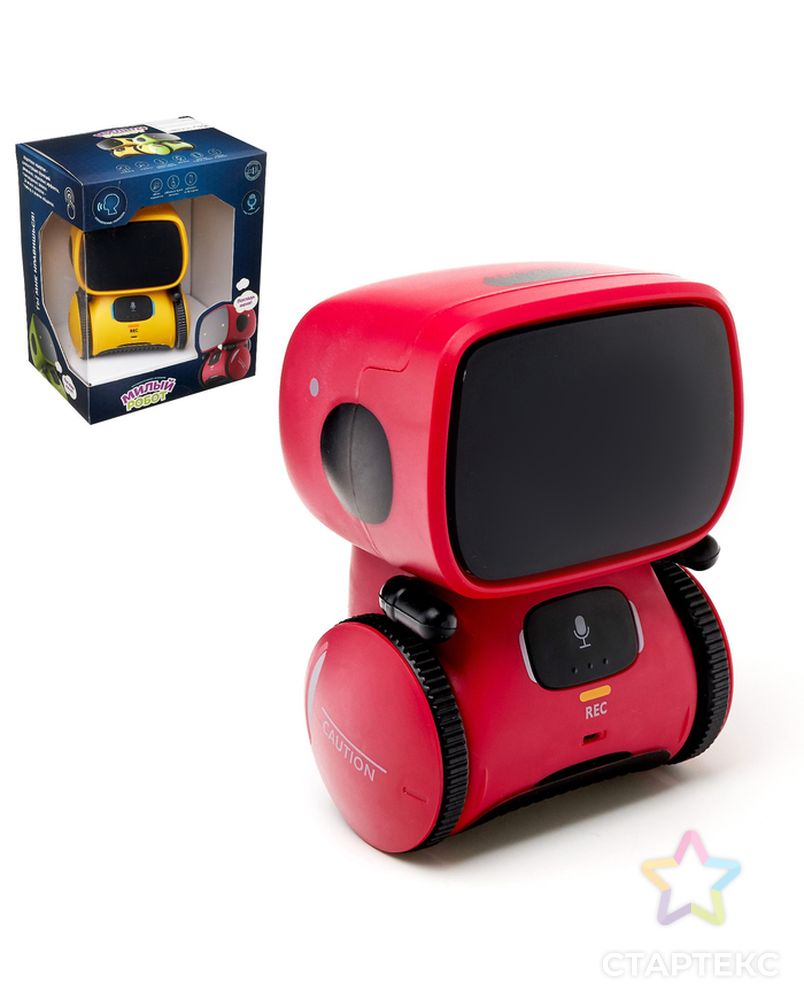Робот интерактивный «Милый робот», световые и звуковые эффекты, цвет красный арт. СМЛ-162840-1-СМЛ0004808183 1