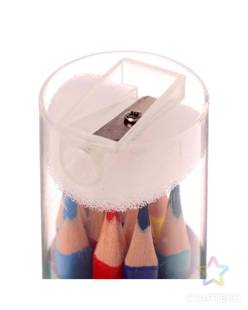 Карандаши цветные 12 цветов Funcolor пластиковые, в картонной тубе, микс из 4 видов арт. СМЛ-175699-1-СМЛ0004808841 2