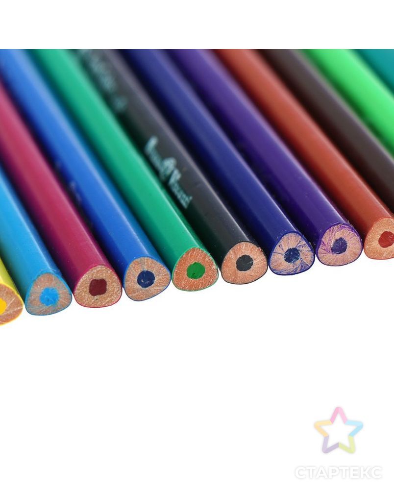 Карандаши цветные 18 цветов Funcolor пластиковые, в картонной тубе, МИКС арт. СМЛ-175700-1-СМЛ0004808842 6