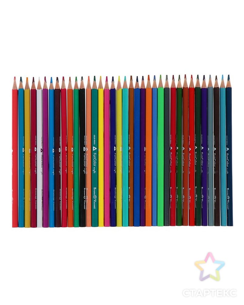 Карандаши цветные 36 цветов Funcolor пластиковые, в картонной тубе, микс из 4 видов арт. СМЛ-175702-1-СМЛ0004808844 3