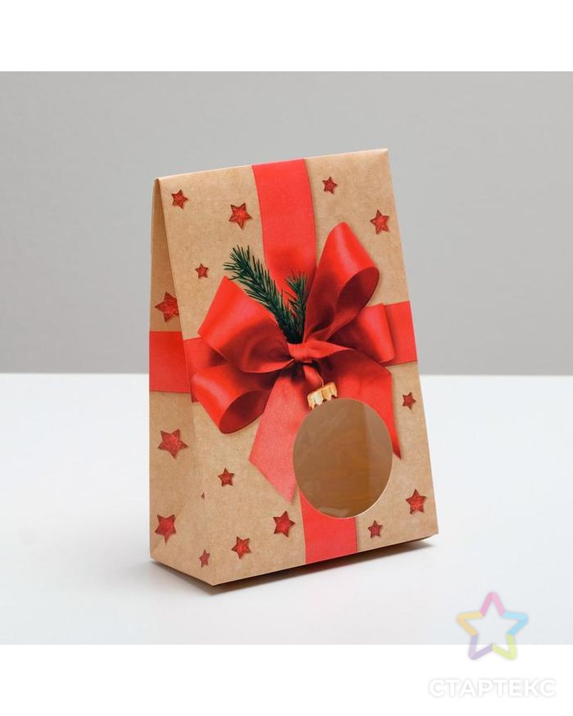 Коробка складная «Подарок», 15 × 7 × 22 см арт. СМЛ-89615-1-СМЛ0004810364 1