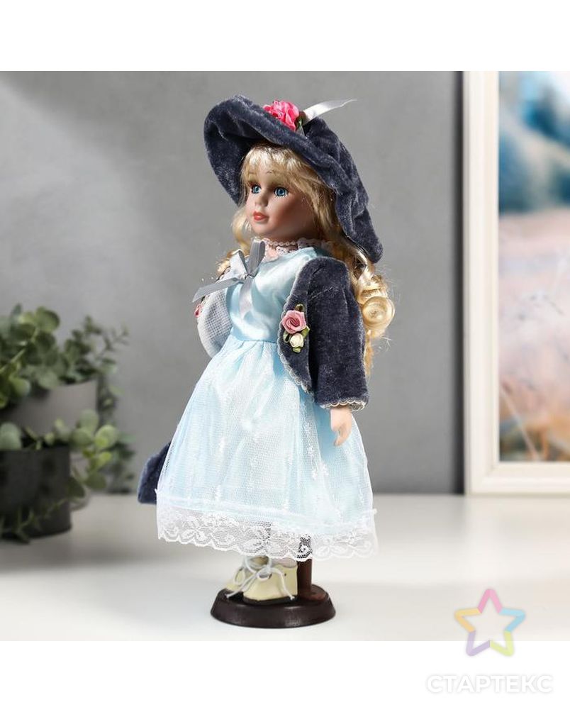 Кукла коллекционная керамика "Ирина в голубом платье и сером пиджаке" 30 см арт. СМЛ-137534-1-СМЛ0004822714 3